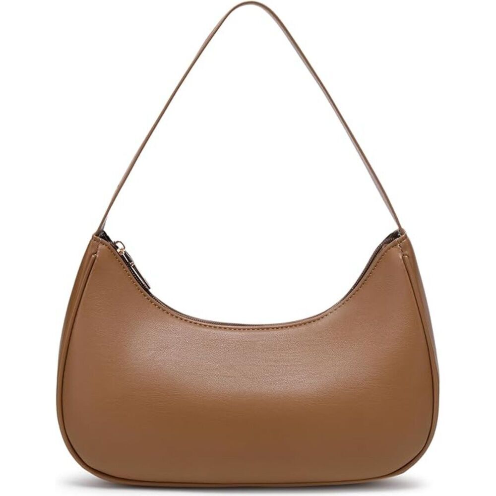 Women Taupe Imported Fashion Mini Clutch Underarm Purse Hobo Mini Tote Bag